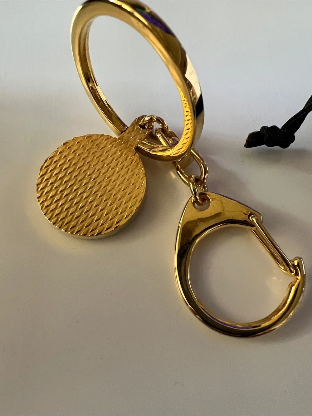 Gold Keychain with Amber Token - Men Accessories Key & Card Holder